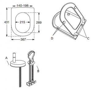 -   Villeroy & Boch Sentique 98M8S101 Soft Close